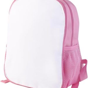 2PCS Blank Backpack for Kids Kindergarten DIY Painting Bookbag Customizable Sublimation Blank Bag for Preschool Children Outdoor Day Pack Pink