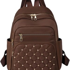 Casual Backpack for Women Vintage Fashion Backpacks rse Solid Color Diamond Check Handbags Shoulder Bag