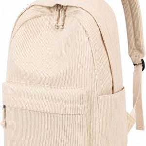 School Backpack for Teens Large Corduroy Bookbag Lightweight 15.6 inch Laptop Bag for Girls Women Casual High School College