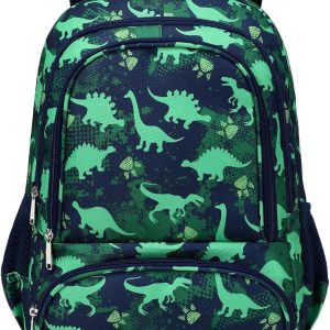Dinosaur Backpack For Boys Kindergarten Elementary Bookbag Lightweight Kids School Bag (Dinosaur)