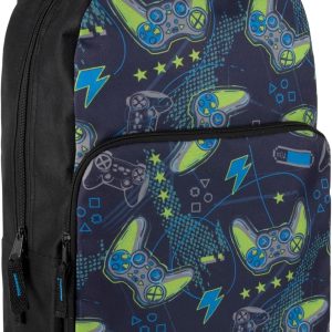 Fun School Backpack for Elementary Middle School Girls and Boys | 17 Inch Printed Backpacks for School Kids, Travel ()